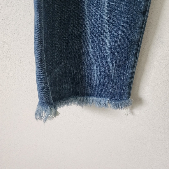 AYR The Bomb Pop High-Rise Cropped Flare Jeans Raw Hem Denim Size 27 - Picture 10 of 16